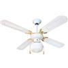 ZEPHIR ZFS9107B Ventilatore Decorativo A Soffitto Con Luce 60W Con 4 Pale