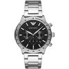 Emporio Armani Orologio Uomo, movimento cronografo al quarzo, cassa in acciaio inossidabile 43 mm con bracciale in acciaio inossidabile, AR11241