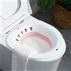 Marhynchus Sitz Bath per Sedile del Water, WC Dopo il Parto Squat Riduce il Dolore A Prova di Fuoriuscita di Acqua Massaggio Sitz Bath Pieghevole con Sciacquone(Rosa)