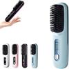 ZVD Mini Spazzola per Capelli Senza Fili Elettrica, Anti-Scottatura con Display a LED Ricaricabile, Piastra Capelli Lisci, Spazzola da Viaggio, per Tutti I Tipi di Capelli (Blu)