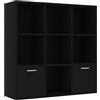 vidaXL Libreria Nera 98x30x98 cm in Truciolato