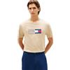Tommy Hilfiger Uomo T-Shirt Maniche Corte Brand Love Text Box in Cotone, Blu (Desert Sky), L