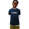 Tommy Hilfiger Bambino T-Shirt Maniche Corte Monotype Print Graphic con Scollo Rotondo, Blu (Dark Night Navy), 16 Anni
