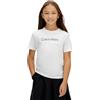 Calvin Klein T-Shirt Unisex INST. Logo SS IU0IU00682 S/S T-Shirt, Bianco (Bright White), 8 Anni, Bianco (Bianco Brillante), 8 Anni