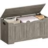 Hzuaneri Cassa portaoggetti, Panca con portaoggetti, Cassapanca, panca scarpiera, Pouf Organizzatore, 40 x 100 x 48 cm, per corridoio, Avorio Chiaro SB01005X