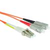 ACT 1 metro di cavo patch in fibra multimodale 62,5/125 OM1 duplex con connettori LC e SC