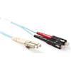 ACT 0,5 metri LSZH Cavo patch in fibra multimodale 50/125 OM3 duplex con connettori LC e SC