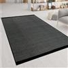 Paco Home Tappeto tessuto a mano Tessitura piatta Stile scandinavo Motivo tessuto screziato Nero Dimensioni 120x170 cm