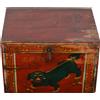 Fine Asianliving Scatola cinese antica dipinta a mano Mito cinese W42xD35xH25cm