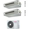 Toshiba CONDIZIONATORE TOSHIBA CANALIZZABILE DUAL SPLIT RAS-MU2DVG-E 9000+9000 BTU INVERTER RAS-2M14G3AVG-E A+++