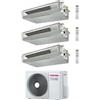 Toshiba CONDIZIONATORE TOSHIBA CANALIZZABILE TRIAL SPLIT RAS-MU2DVG-E 9000+9000+9000 BTU INVERTER RAS-3M18G3AVG-E A+++