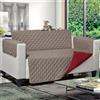 FRATELLI ZAMBETTI - Copridivano Princess & Prince Bicolor 3 posti Tortora e Bordeaux 279x180 cm