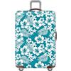 YJSZY Copri Valigia 18-32 Pollici,Spesso Lavabile Coprivaligia Con Fiori,Coprivaligie Per Valigie,Elastico,Antigraffio,Antipolvere,Luggage Cover Universale Per Trolley Da Viaggio (Verde,XL(29-32inch))