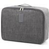 DSAoTeng Borsa da viaggio con custodia per trolley, in tessuto Oxford, leggero, organizer per bagagli da uomo, ripiegabile, si attacca alla valigia per lavoro, viaggi brevi, weekend, Grigio, Taglia unica