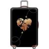 YJSZY Coprivaligia Elastico Spesso,Stampa 3D Effetto Crepa Dorata Luggage Cover,Lavabile,Antigraffio,Antipolvere,Coprivaligia Da Viaggio,Bambini,Adulti,Copri Valigia Grande (Amore Cuore,XL(29-32inch))