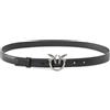 PINKO CINTURA SOTTILE LOVE BIRDS IN PELLE - 100143A0F1 - black