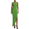 ELISABETTA FRANCHI ABITO IN JERSEY CREPE CON SPALLINA GIOIELLO - AB90661E2 - verde