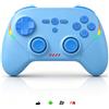 Megadream Controller Wireless per iPhone/Android, Gamepad Bluetooth con Joystick e Trigger ad Effetto Hall, Mobile Controller per Switch 2/Switch/PC, Turbo, Luci RGB, per Genshin Impact e COD (Blu)