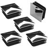 cyclingcolors 5x Tappi quadrato alettati cromo lucido puntali plastica copriforo mobilia tubi (20x20mm)