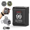 Moman Batteria V Mount, Moman Power99 Vlock Batteria Mini 99Wh/14.4V 530g con Uscite D