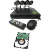 allarmshop Kit di videosorveglianza H264 CCTV 4 canali con telecamera a infrarossi DVR 4