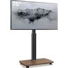 Carrello Porta TV Con Ruote per 43-75 Pollici, Supporto TV Da Pavimento Girevole