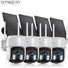 TMEZON 4PCS TELECAMERA ESTERNA CON PANNELLO SOLARE VIDEOCAMERA SORVEGLIANZA