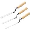 MEZOKUCEL Set 3 spatole puntatore con manico in legno, dimensioni 1/4, 3/8, 1/2, strumenti per riparazione e muratura, per lavori di riempimento e stuccatura di mattoni