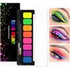 LOPHE Fluorescenti Matite Trucco per Viso e Corpo, 8 Colori Lavabile UV Fluorescente Colorato Neon Kit, Pittura Corpo Sicuro e Non Tossico per Feste, Cosplay, Halloween e Natale