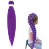 Generic Extension per capelli viola lunghe, trecce sintetiche viola da 66 cm pre-stirate per costumi di Halloween, cosplay, feste in scena