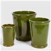 Enzo De Gasperi EDG Enzo De Gasperi Set 3 Vasi Glaze Svasati in Ceramica Verde