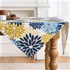 LRartdeco Fiori Runner Tavola Giallo Scuro Moderno Runner da Tavolo dalie Estate e Autunno Stagionale Cucina Decorazione per Interni Vacanze Feste 100 x 100 cm