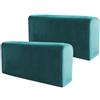 Whychstore Eleganti copribraccioli elastici per divano, prevengono polvere e olio, 2 pezzi ( pavone)