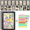 Aipaide 16 Fogli Dotty Sticker Art Kit Adesivi Decorativi Dot Stickers Colori Assortiti Dotty Art Supplies For Kids School Arts Crafts Project Decoration (16 Modelli)