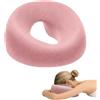 Dexpally Cuscino per Massaggio Viso a Faccia in Giù in Memory Foam - Poggiatesta Ergonomico a Forma di U con Foro per Respirazione - Ideale per Lettini da Massaggio, Saloni Spa e Uso Domestico（Rosa）