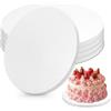 Zocipro 5 Pezzi Cake Drum, Sottotorta Tondo 25 cm, Vassoio Torta Rotondo 25 cm x 12 mm, Piatto Torta Rotondo Riutilizzabile in Cartone per Torte, Sottotorta per Torte da 6-9 Pollici e Dolci (Bianco)