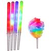 Fafeicy Bastoncini Luminosi LED per Zucchero Filato, Bianco, 18 cm, Riutilizzabili, 7 Colori, con Batterie a Bottone, per Feste e Matrimoni
