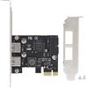 Fdit Scheda PCIE USB 3.0, Scheda di Espansione da PCI Express a USB 3.0 a 2 Porte Super Speed 5 Gbps, Adattatore Controller Hub PCI-e USB3 per PC Desktop Interno, con Porta a 19 Pin / 20 Pin