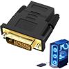 Mimoqk Cavo adattatore da HD a DVI, convertitore video per trasmissione ad alta velocità, convertitore adattatore per video ad alta risoluzione, adatto per monitor, desktop, computer, TV