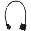 MYhose Cavo Adattatore 4 Pin Molex Maschio a 3 Pin / 4 Pin PWM Maschio con Guaina Cavo Adattatore per prolunga Ventola Nero