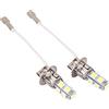 Aoresac 2x H3 9 Lampadario a Nebbia a LED SMD, Lampada Automobilistica Auto 6500K ~ 7000K DC12V per un Risparmio Energetico Efficiente, una Prova di Vibrazione, una Risposta di