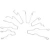Headerbs Clip a Molla di Fissaggio del Faro, Clip a Molla di Fissaggio della Lampadina Dell'auto, 6PCS 5ZHSFULLKIT Morsetto a Molla di Fissaggio della Lampadina del Faro Anabbagliante in Acciaio per H1/H3/H4/H