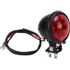 Ymiko Fanale Posteriore a LED Rotondo Retrò per Moto, Luce di Marcia del Freno Universale per Moto 12V