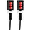 Akozon luce targa moto, 12V 2x 3 LED 6000-7000K luce bullone Luce Targa Vite Bullone Luce Targa Misura per Moto da Auto Universale (Luce rosso)