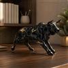 Scultura Toro in Resina Regalo Creativo Decorazione a Tema Animale per