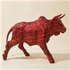 Scultura Toro in Resina Regalo Creativo Statuetta Portafortuna Multicolore