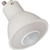 FTVOGUE Sensore di Movimento GU10 LED Lampadina di Ricambio a Induzione Umana a Infrarossi Luce Calda per Soffitto Corridoio Portico Lavanderia Garage 3000K 5W 500LM CA 100‑240V