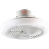 VINCO Ventilatore da Soffitto con Luce e Telecomando, Silenzioso, Diametro Totale 140 cm, Bianco, 3 Pale in ABS, 3 velocità, Potenza Max 70W, Plafoniera in Vetro, 70925-ULTIMO Modello-