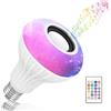 Jeanoko Lampadina Musicale Bluetooth Colore RGBW Base E26 Altoparlante con Telecomando Lampadina a LED Lampadina a LED con Altoparlante Bluetooth Integrato per Bar Camera da Letto Ristorante 100‑240 V