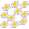FTVOGUE 10Pcs 10W LED SMD Chip COB DC 9-12V per la Sostituzione della Lampadina della Luce di Inondazione della Lampada Luce Bianca/calda(Bianco caldo)